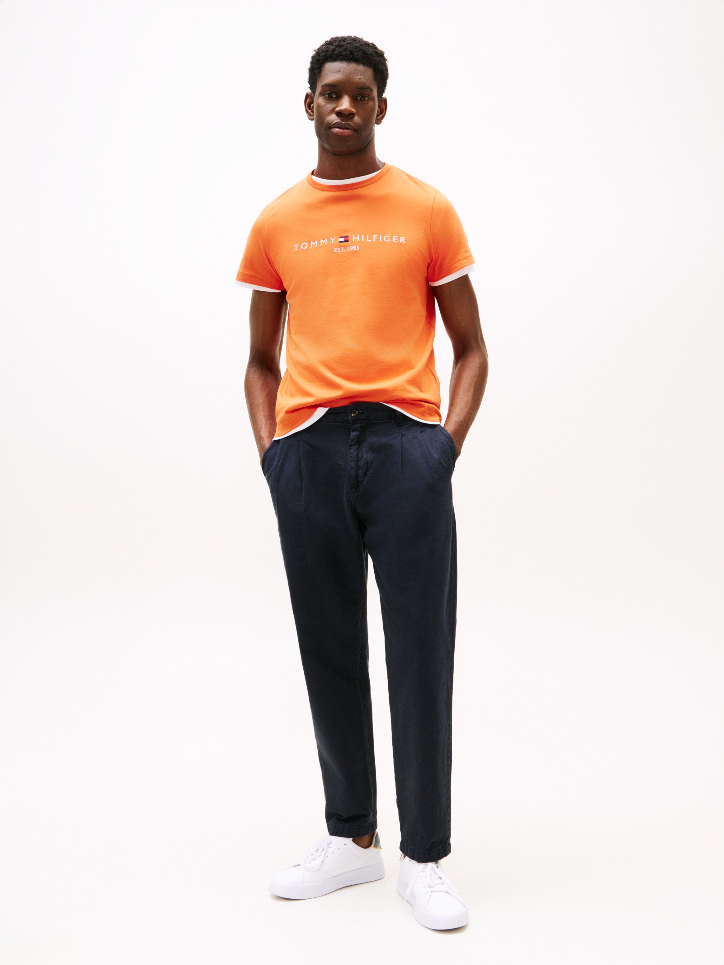 Tommy Hilfiger T-Shirt TOMMY LOGO aus reiner Baumwolle