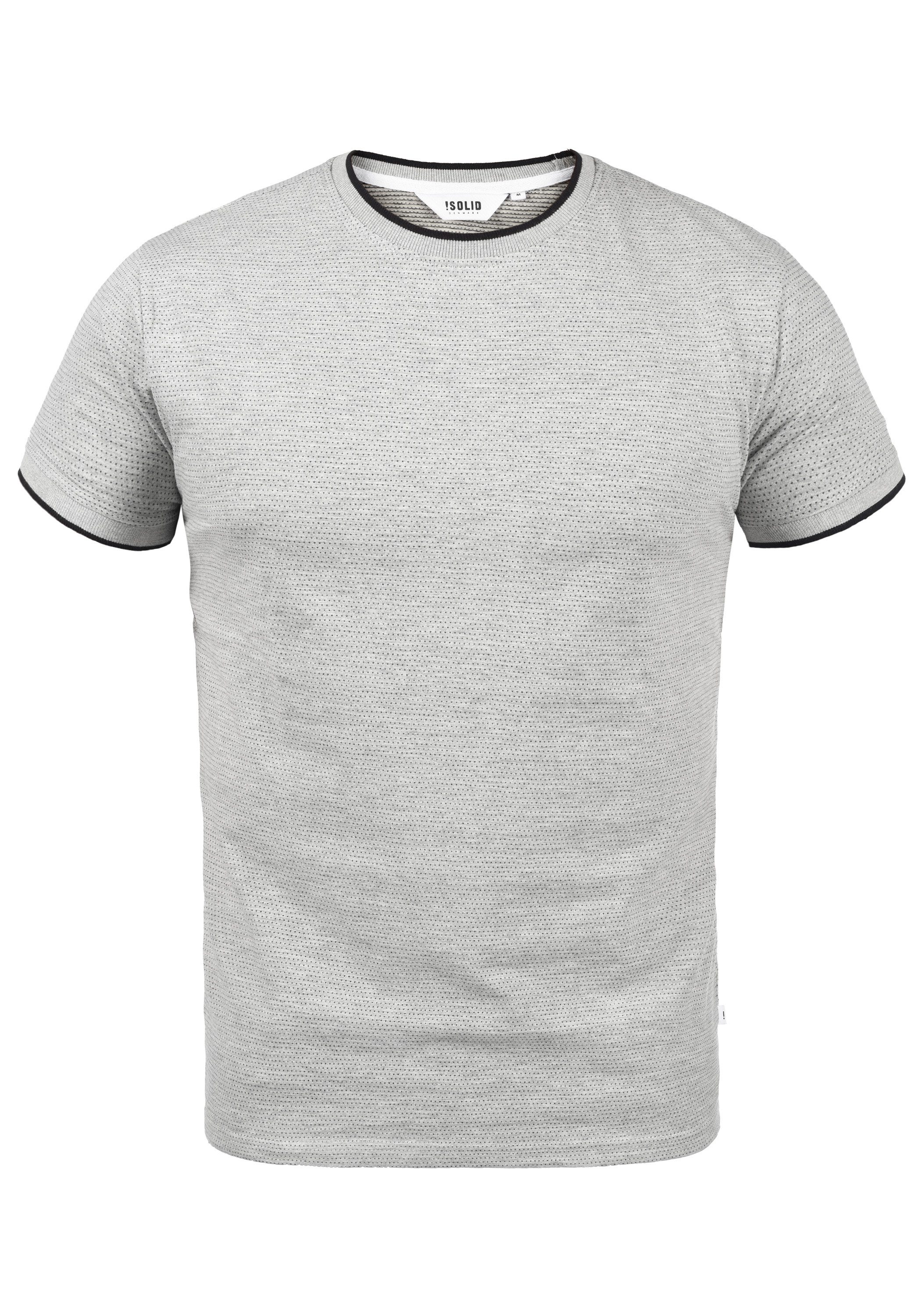!Solid Rundhalsshirt SDSaul Kurzarmshirt mit All-Over günstig online kaufen