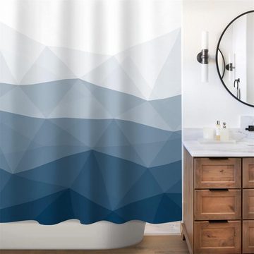 RefinedFlare Duschvorhang Blauer Duschvorhang mit Farbverlauf, modern und schlicht, wasserdicht (1-tlg)