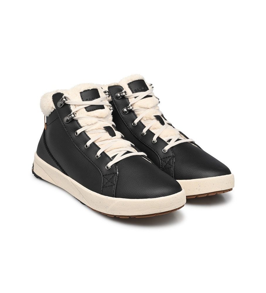 Winterschuhe Bergen Warm (Leder, Fleecefutter) schwarz Damen Sneaker