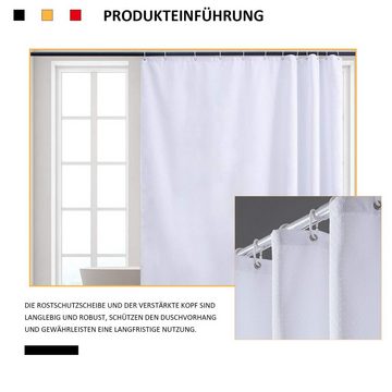 MAGICSHE Duschvorhang Duschvorhang mit 12 Haken, Anti Schimmel, Wasserdicht, Textil Waschbar Breite 120 cm