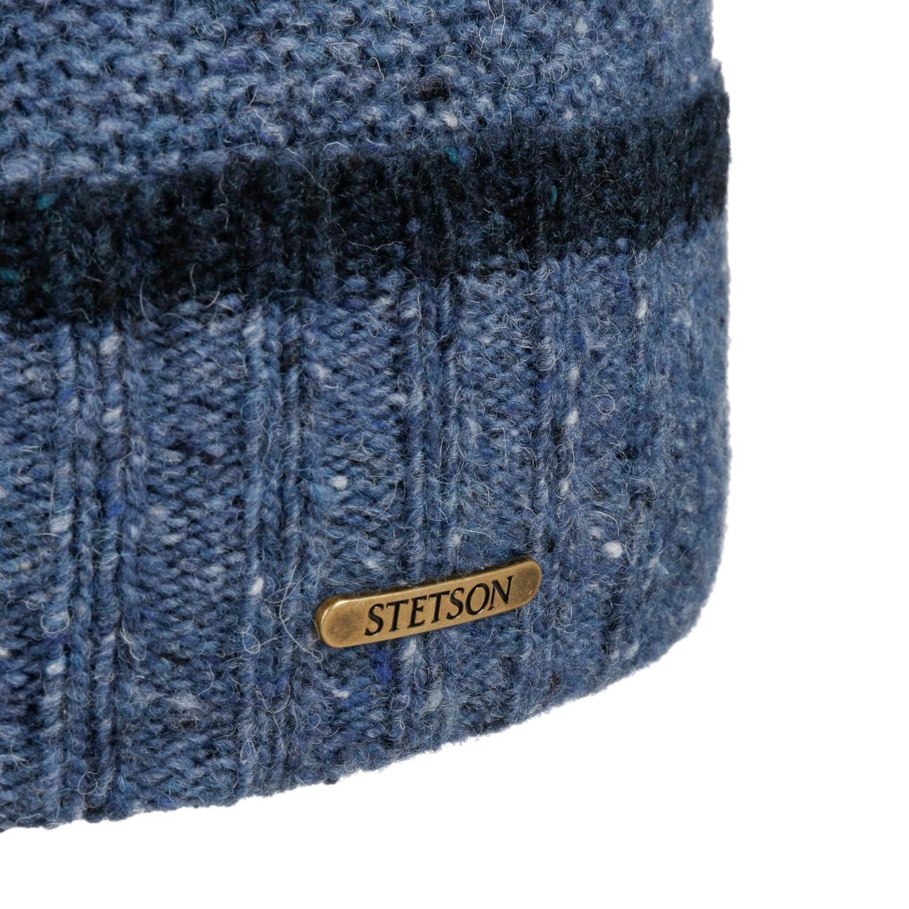 Stetson Beanie (1-St) Strickmütze mit Umschlag, Made in Italy