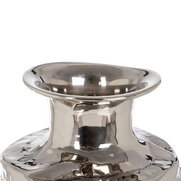 Bigbuy Dekovase Vase 27,5 x 27,5 x 56 cm Silber Aluminium
