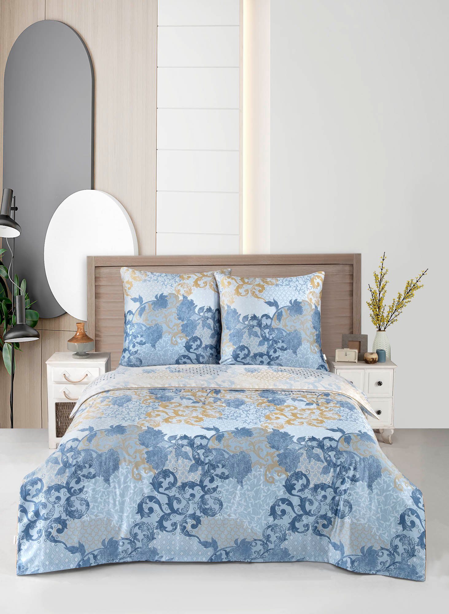 Aymando Bettwäsche Merissa, 100% Baumwolle Mako Satin, 3 teilig, Saum und R günstig online kaufen