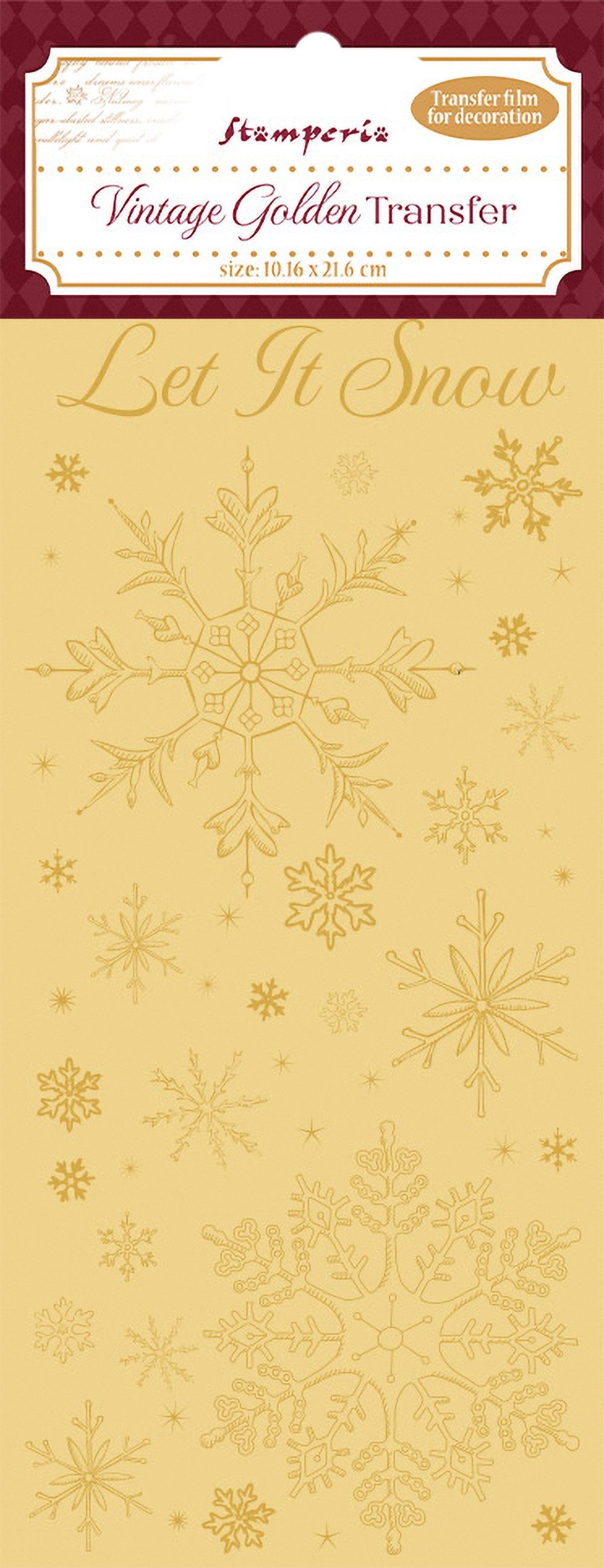 Stamperia Dekorationsfolie Vintage Golden, 10.2 x 21.6 cm