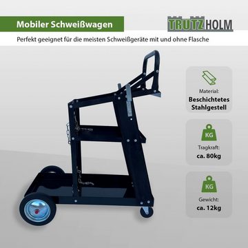 TRUTZHOLM Werkzeugtrolley mobiler Schweißwagen 80 kg Schweißmobil Schweißgerätewagen