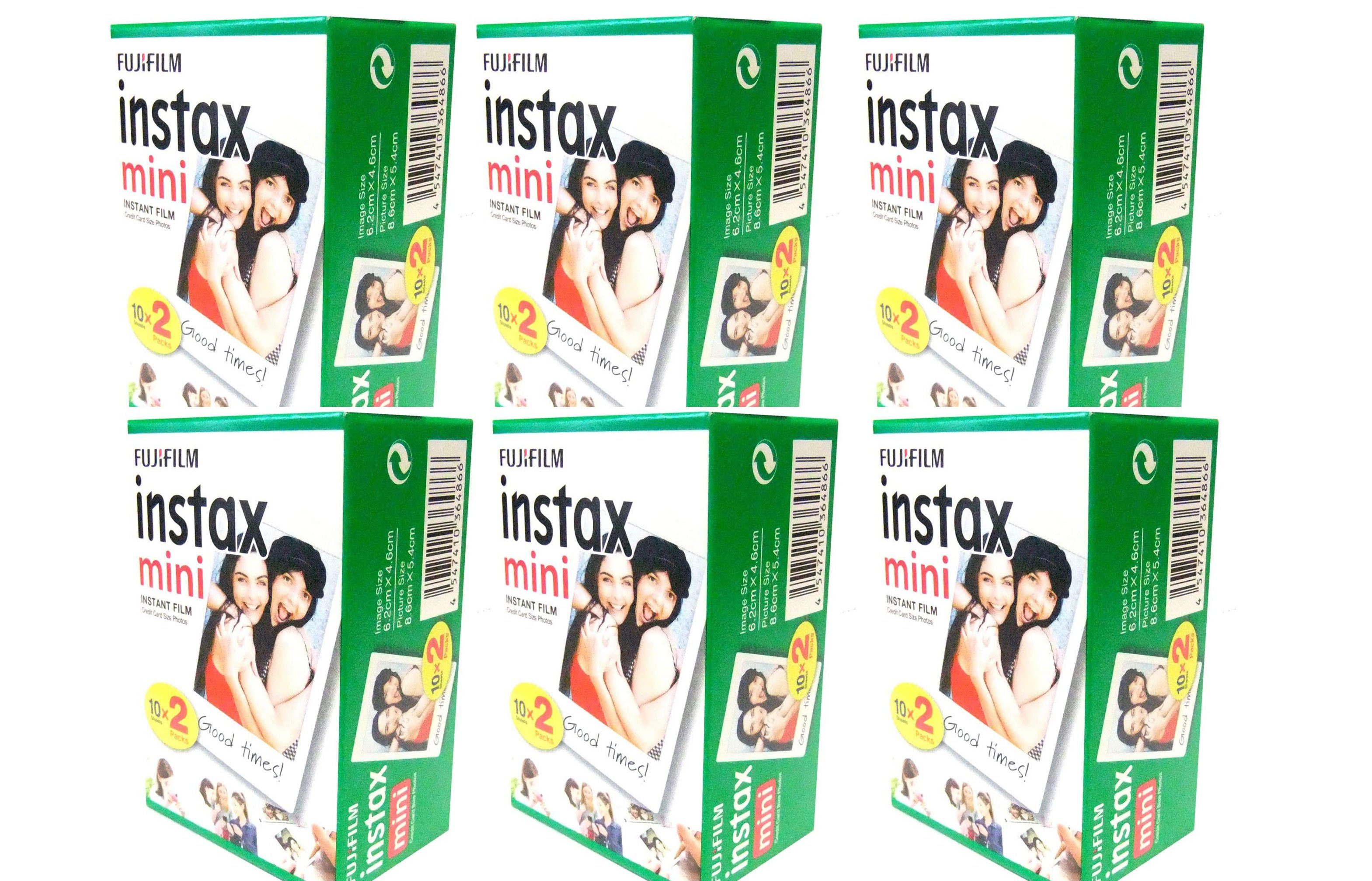 FUJIFILM 6x Fuji Instax Mini Film Doppelpack für Sofortbildkamera