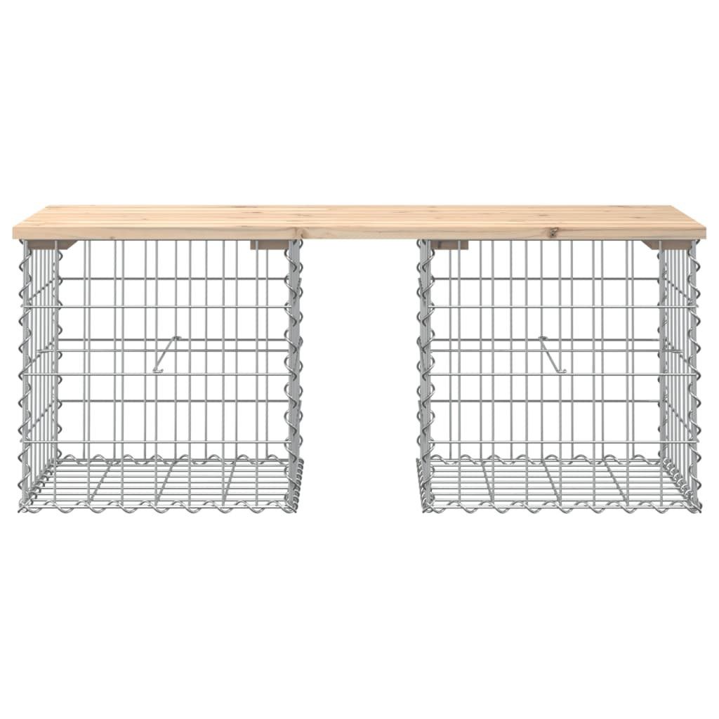 vidaXL Gartenbank Gartenbank aus Gabionen 103x44x42 cm Massivholz Kiefer (1-St)