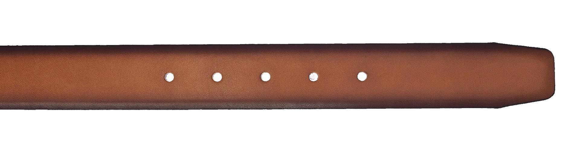 Vanzetti Ledergürtel V4575 Cognac Herren Anzugsgürtel