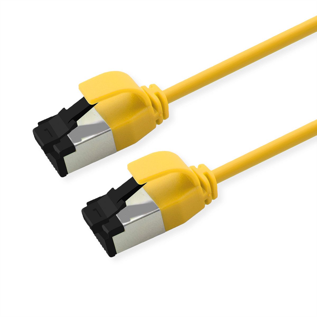 ROLINE U/FTP Patchkabel Cat.8 (Class I), slim LAN-Kabel, RJ-45 Männlich (Stecker), RJ-45 Männlich (Stecker) (15.0 cm), LSOH, Litzendraht