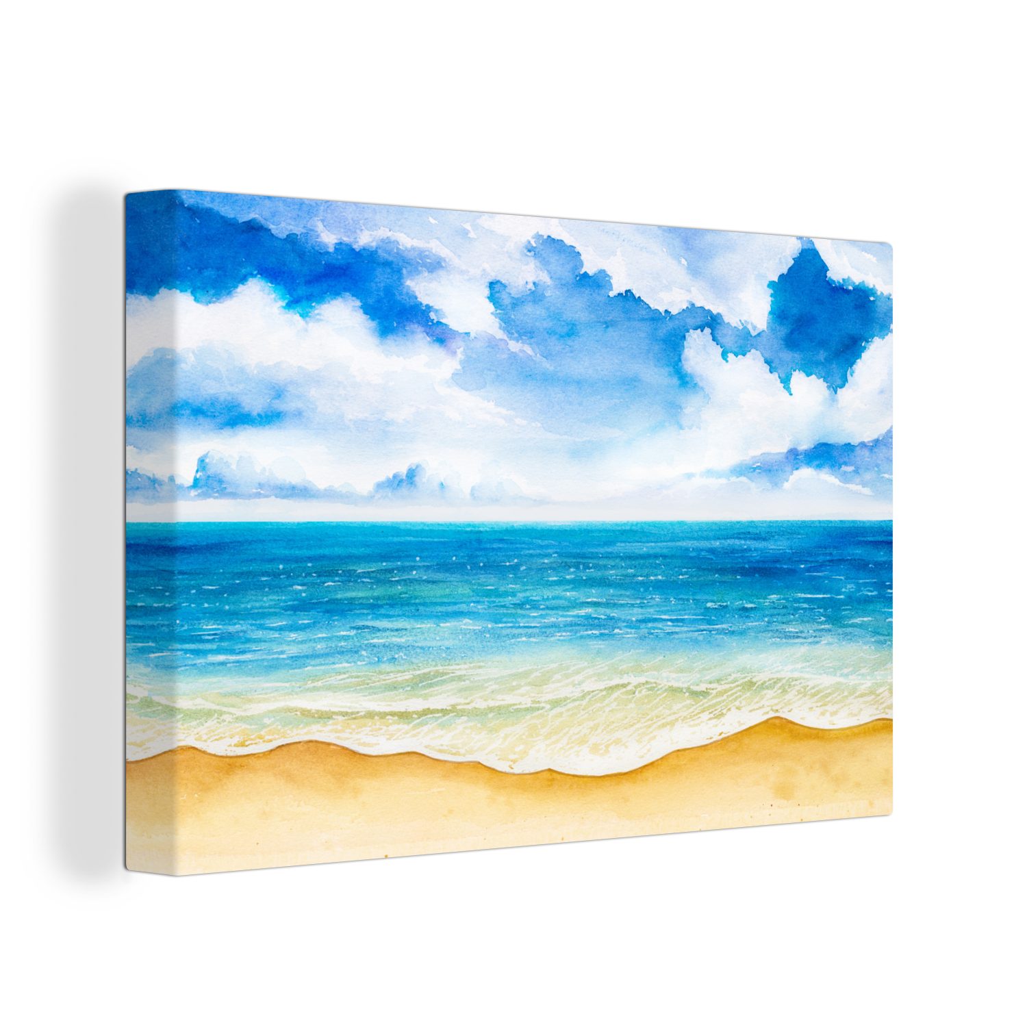 Meer OneMillionCanvasses® - Himmel, 30x20 St), cm Wandbild Wanddeko, Leinwandbild Aufhängefertig, (1 - Leinwandbilder, Strand