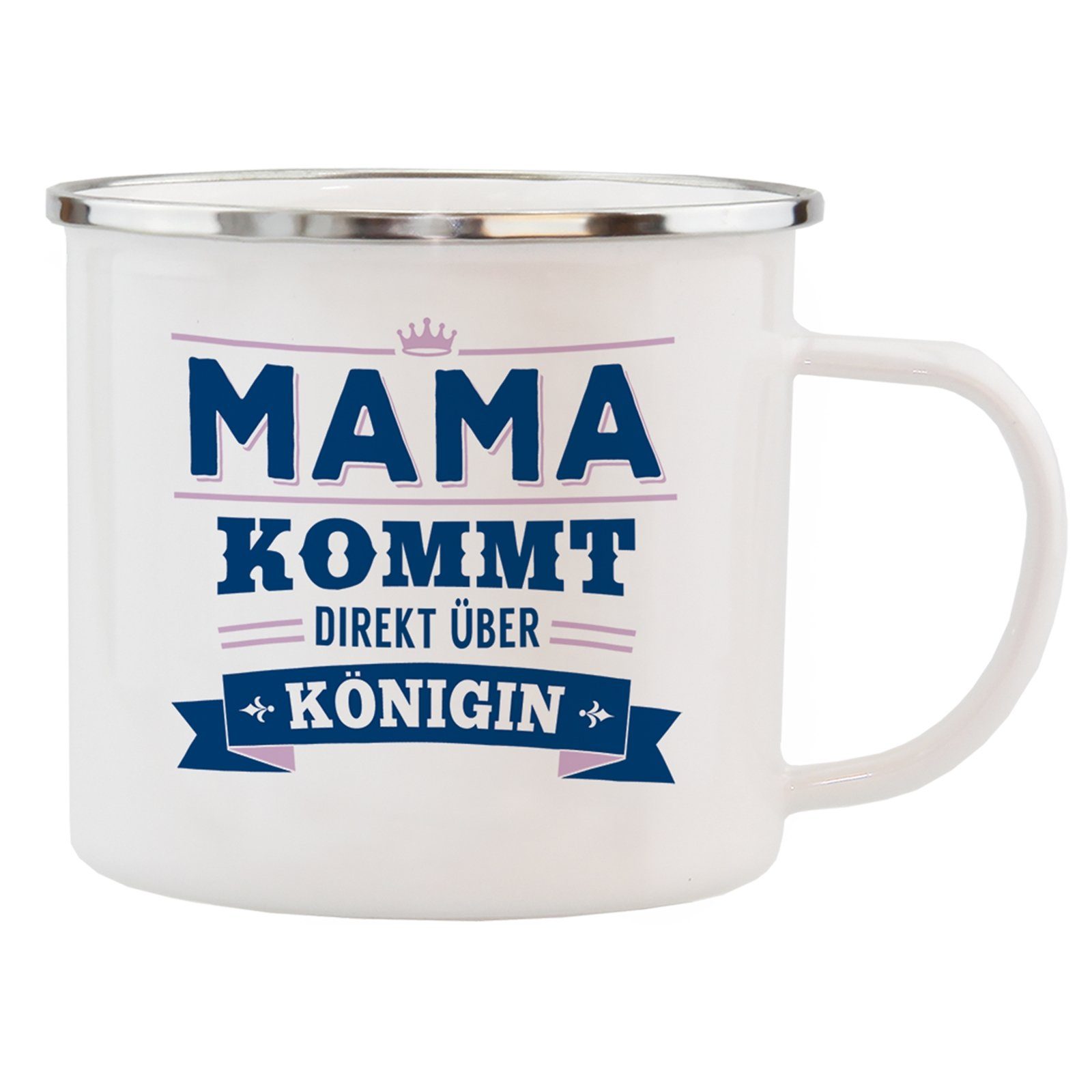 HTI-Living Becher Echter Kerl Emaille Emaille Becher Mama