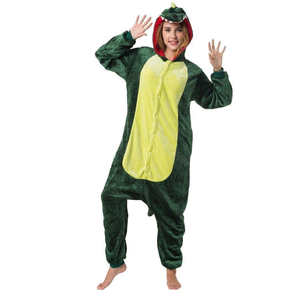 Katara Partyanzug Meerestiere Jumpsuit Kostüm für Erwachsene S-XL, Karneval - Kostüm, Kigurumi - Krokodil dunkelgrün L (165-175cm)