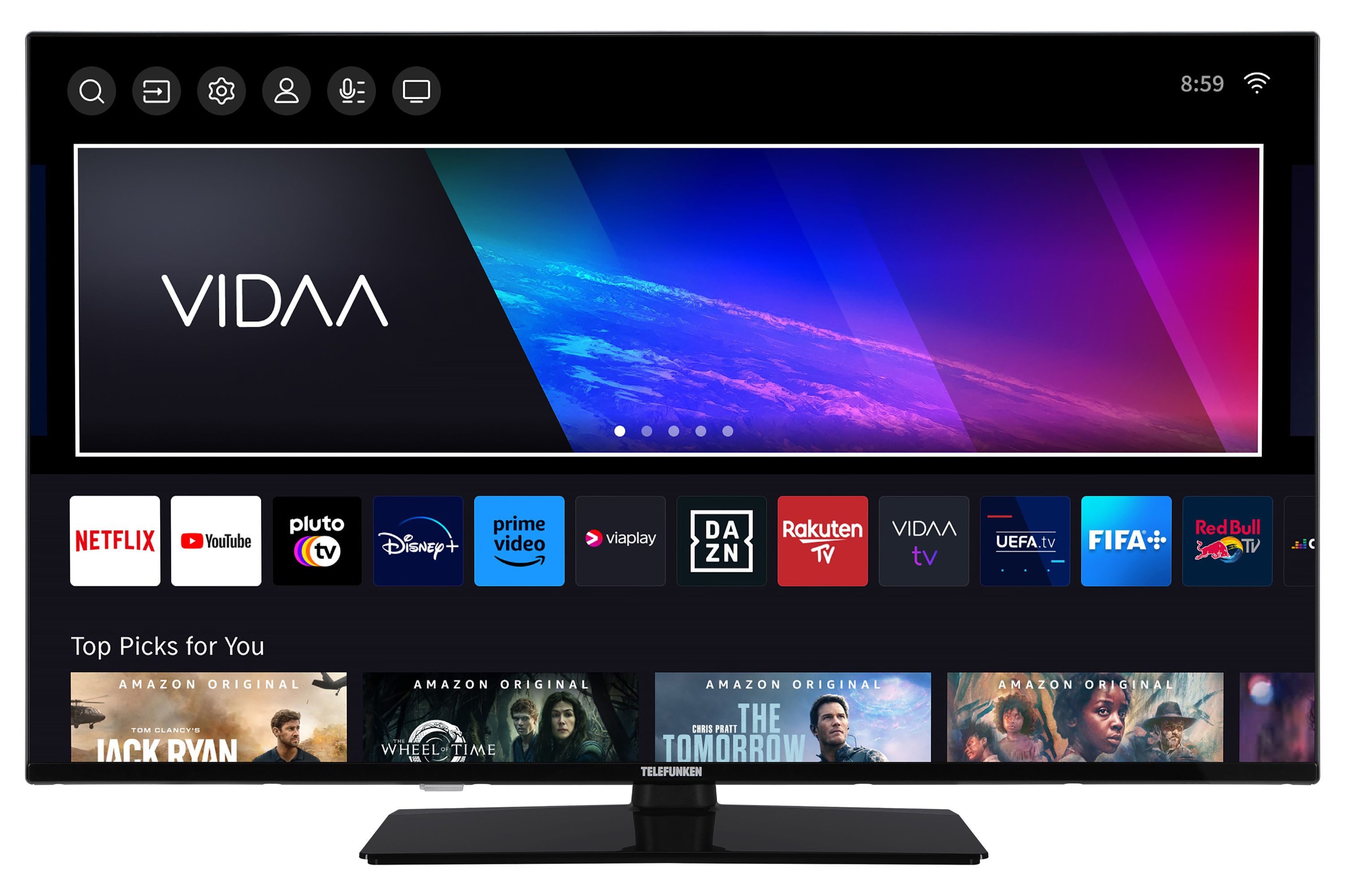 Telefunken XU50VP750M LCD-LED Fernseher (126 cm/50 Zoll, 4K Ultra HD, VIDAA Smart TV, VIDAA Smart TV, HDR Dolby Vision, Triple-Tuner, 6 Monate HD)