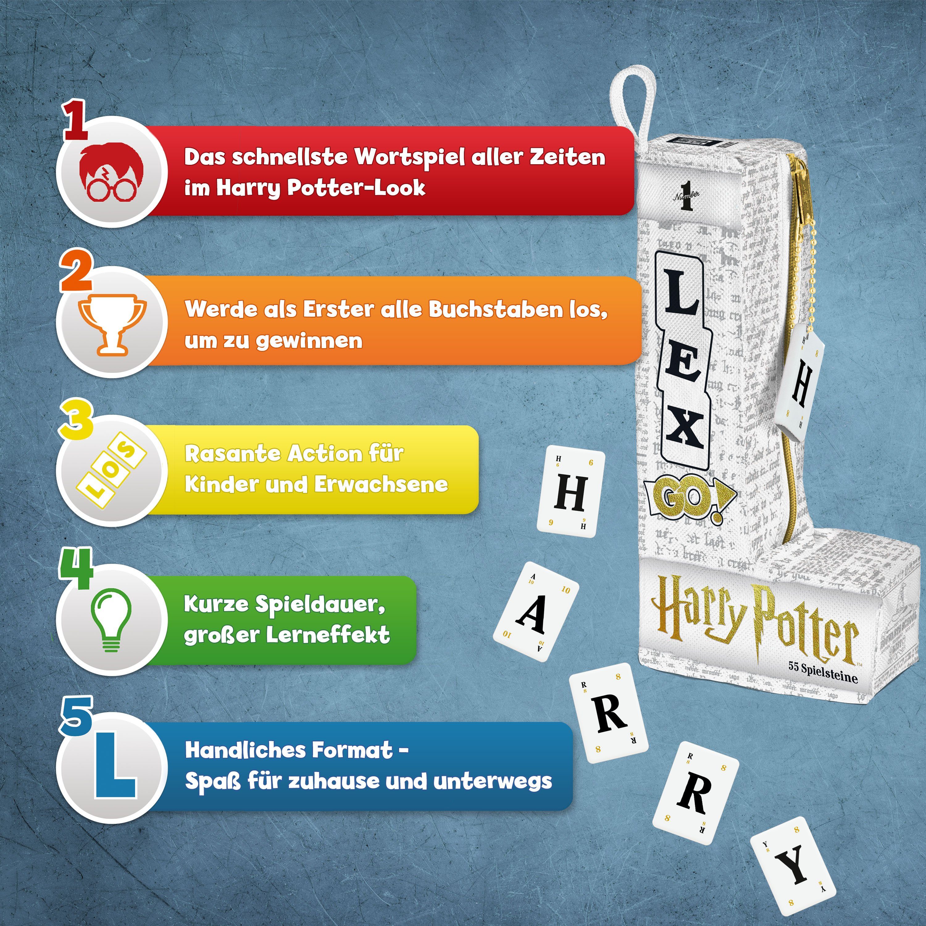 Winning Moves Spiel LEX GO! - Harry Potter deutsch, Wissenspiel