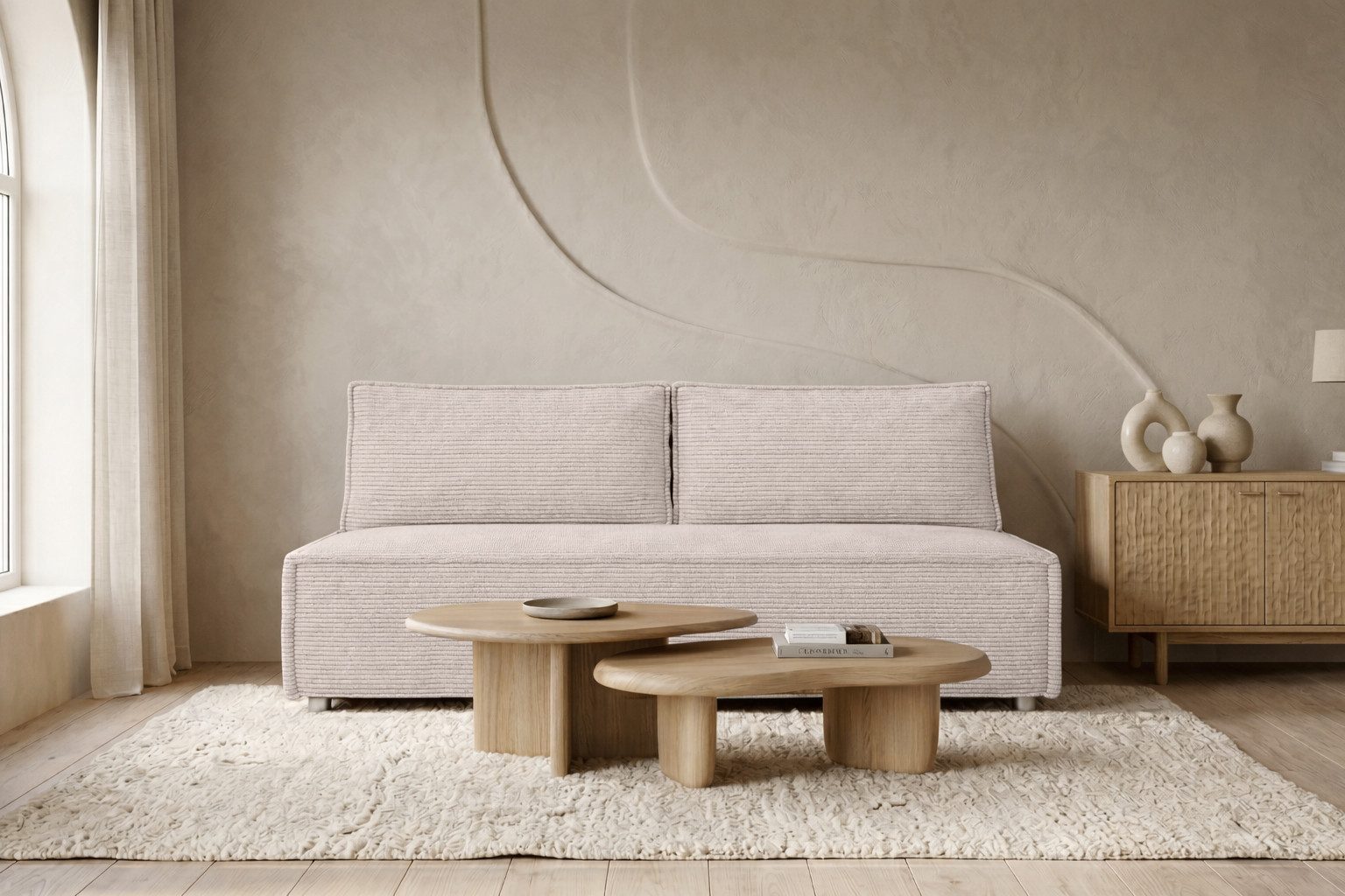 Kaiser Möbel Sofa mit schlaffunktion und bettkasten DUO Poso und Verita