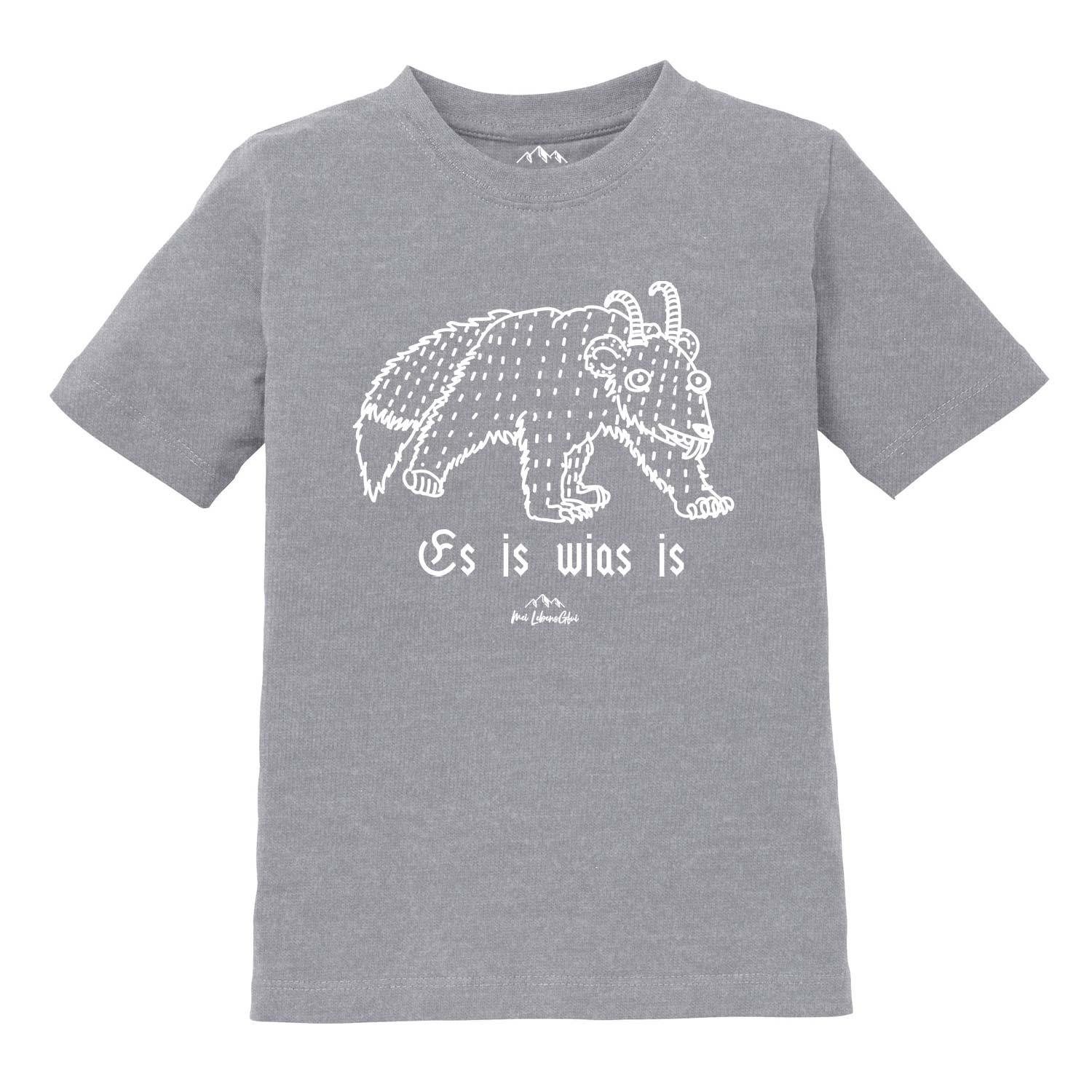 Bavariashop Print-Shirt Kinder T-Shirt Wolpertinger "Es is wias is"