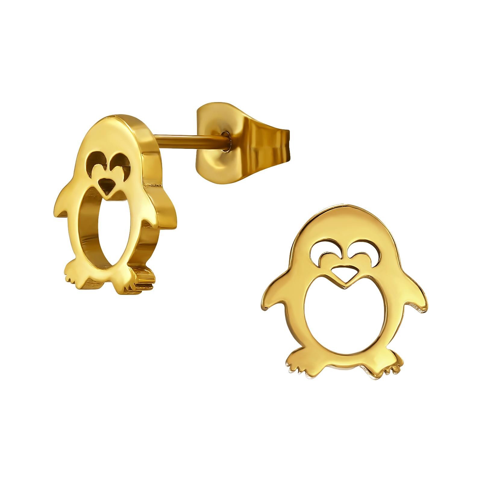 Monkimau Ohrring-Set Pinguin Kinder Ohrringe Chirurgenstahl Mädchen Geschenk, Hypoallergen