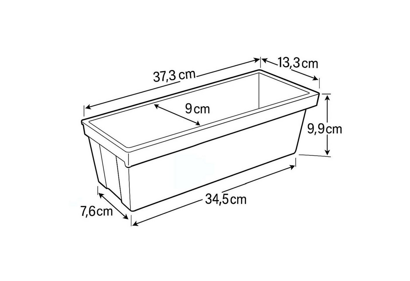 Thumbnail - BURI Blumenkasten Paletten Blumenkasten Blau Pflanzkasten Europaletten Blumentopf