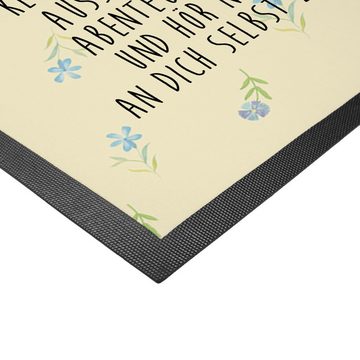 Fußmatte Hase Blume - Blumig - Geschenk, Schmutzfangmatte, Träume, erstes Kin, Mr. & Mrs. Panda, Höhe: 0.6 mm