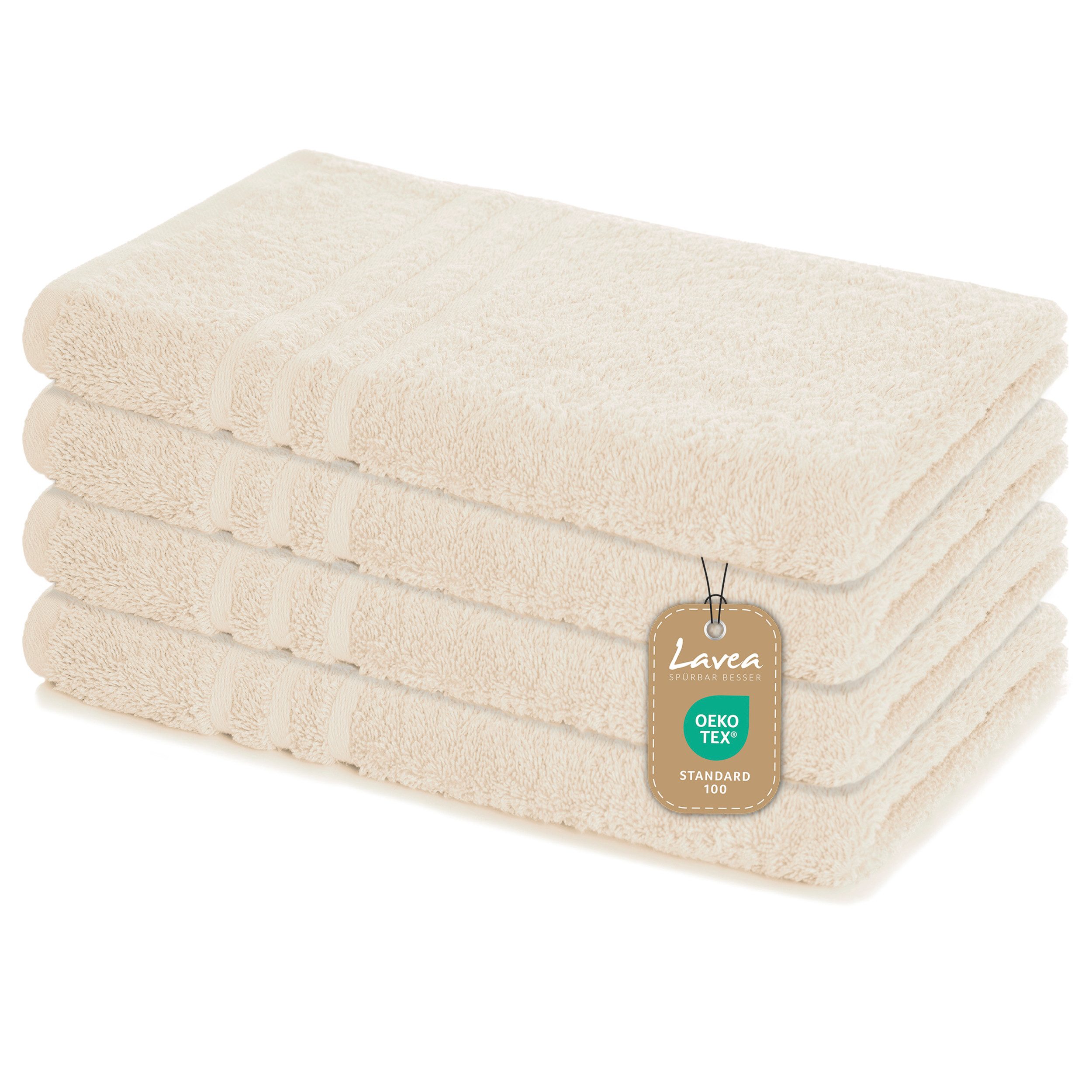 Lavea Handtuch Elena-Frottierserie 50x100 cm, 100% Baumwolle (4er Set), 500 günstig online kaufen