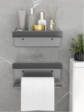 Coonoor Toilettenpapierhalter Toilettenpapierhalter mit Regal (Satz), für Küche und Bad, Storage rack, toilet paper rack, tissue rack, roll paper rack