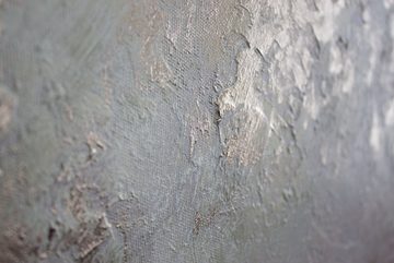 YS-Art Gemälde Lichtblendung, Abstrakt, Abstraktes auf Leinwand Bild Handgemalt Türkis Weiß Silber
