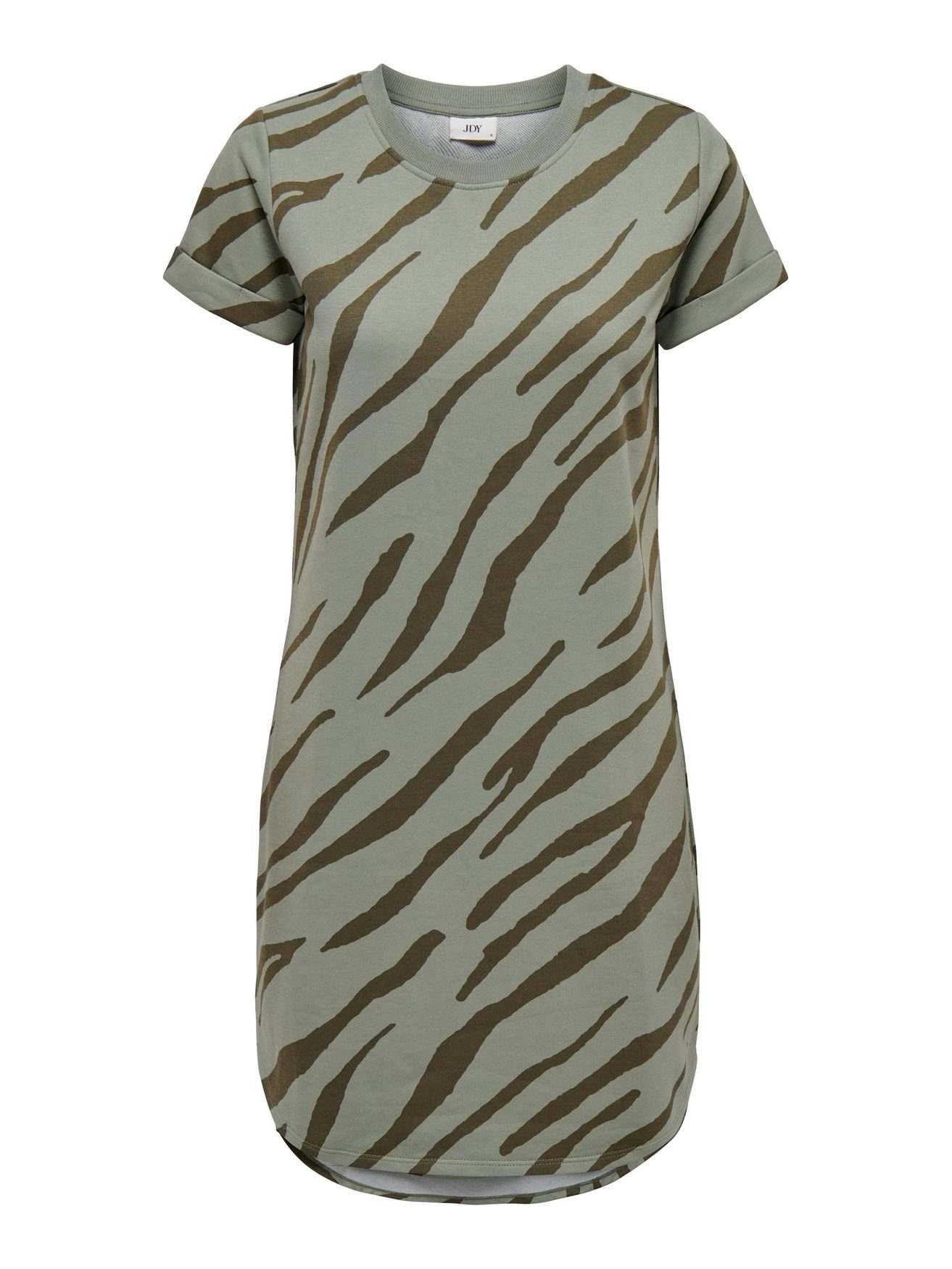JACQUELINE de YONG Shirtkleid Kurzes T-Shirt Kleid Knielang Gestreift JDYIVY (knielang) 4989 in Olive