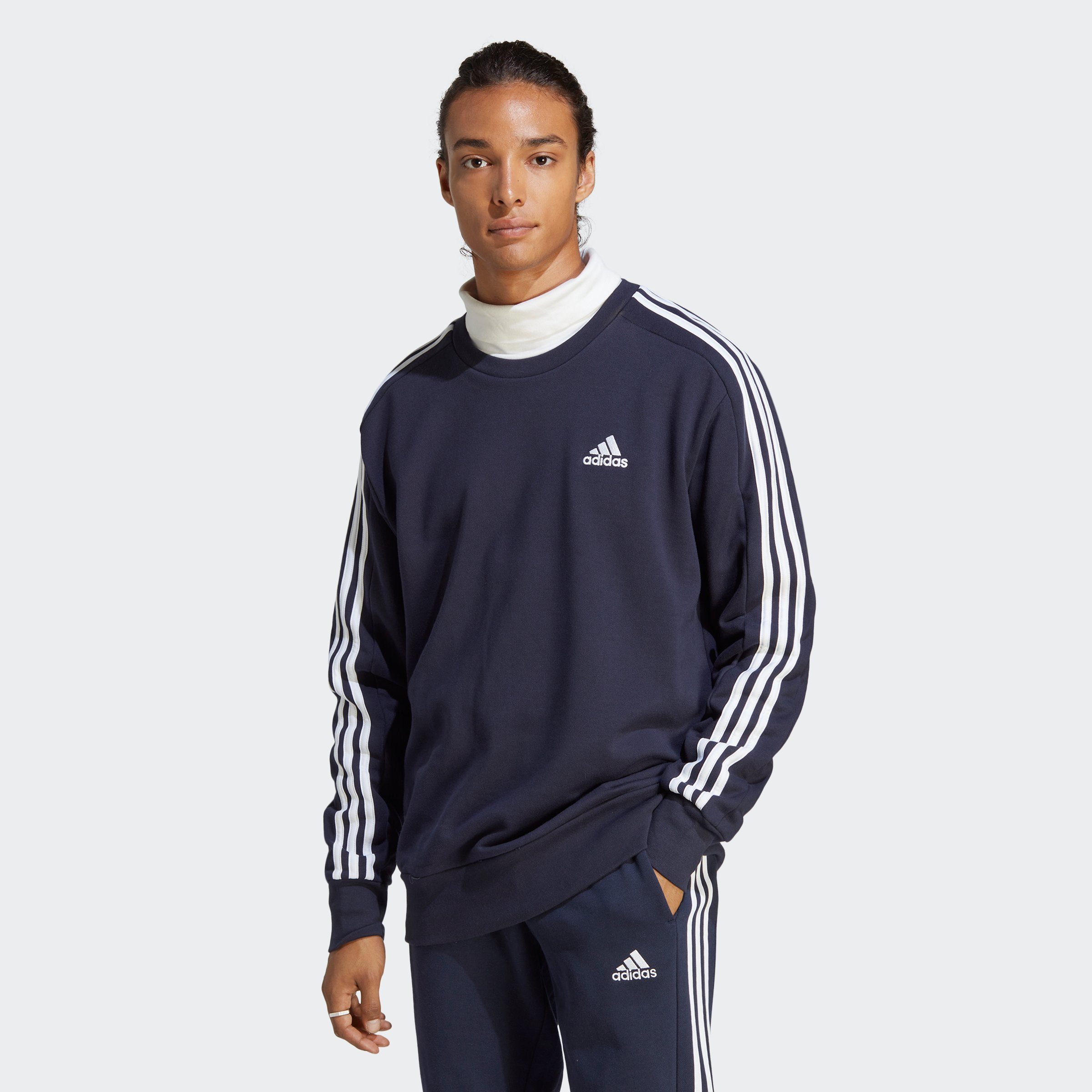 adidas 3S aus bequemem superweiches Sportswear M Sweatshirt French SWT, Sweatshirt FT Ein
