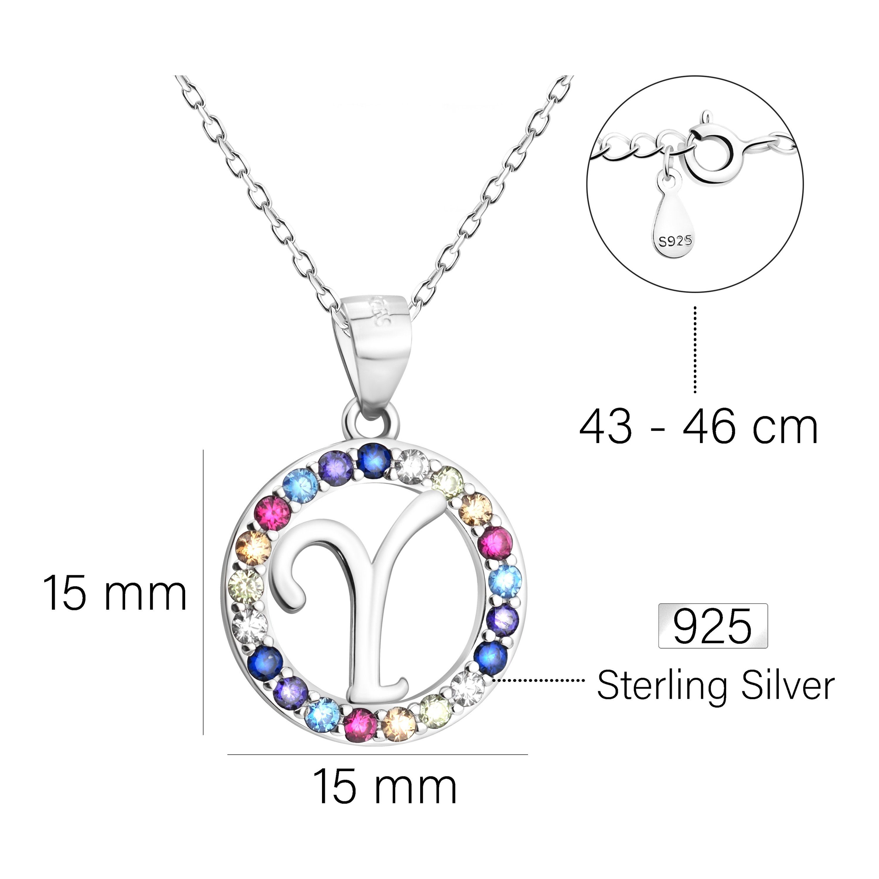 Silber 925 Sofia Milani Damen Schmuck Y, Kette mit Anhänger Buchstabe