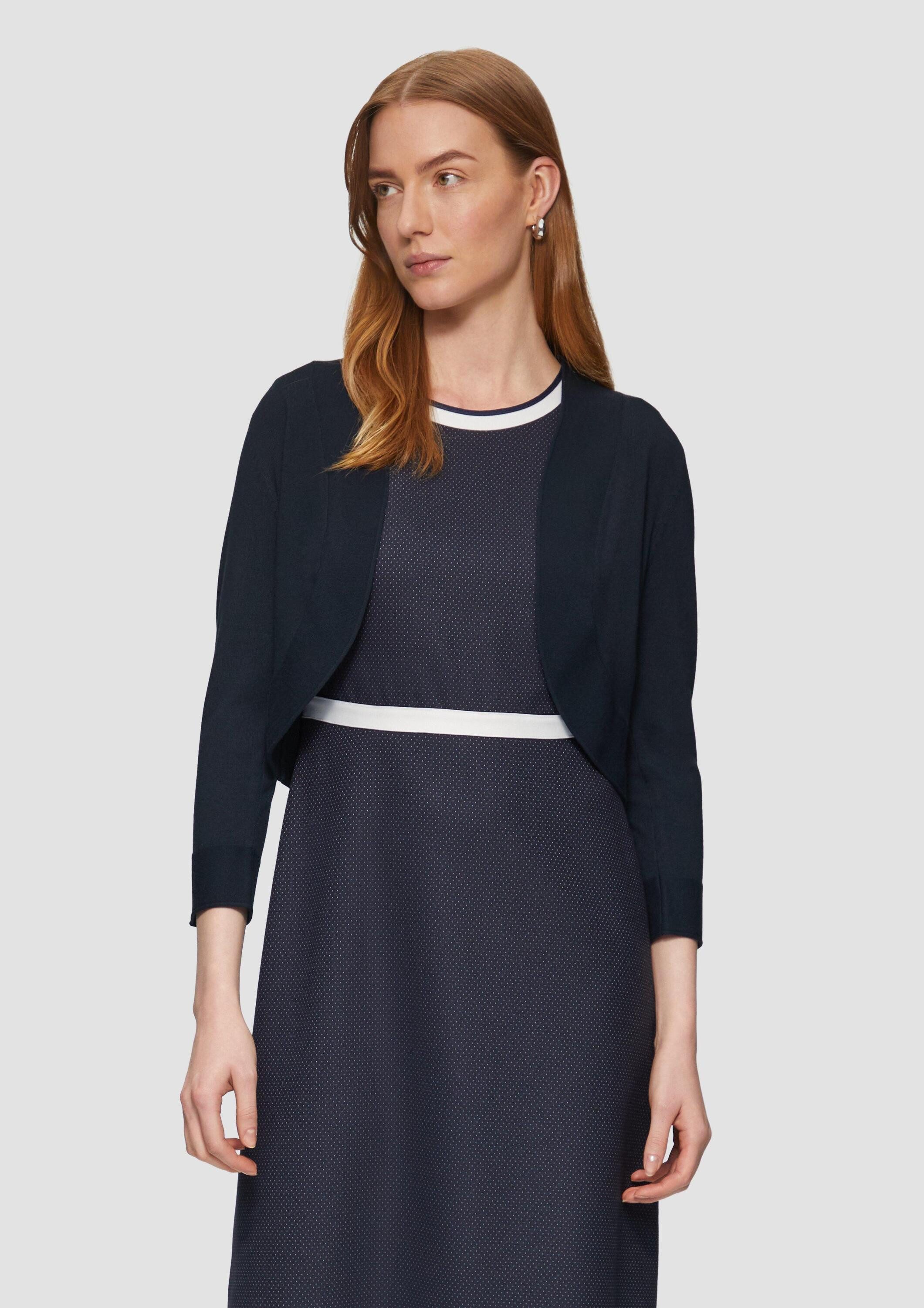 s.Oliver Cardigan Strickjacke Bolero mit 3/4-Ärmeln günstig online kaufen