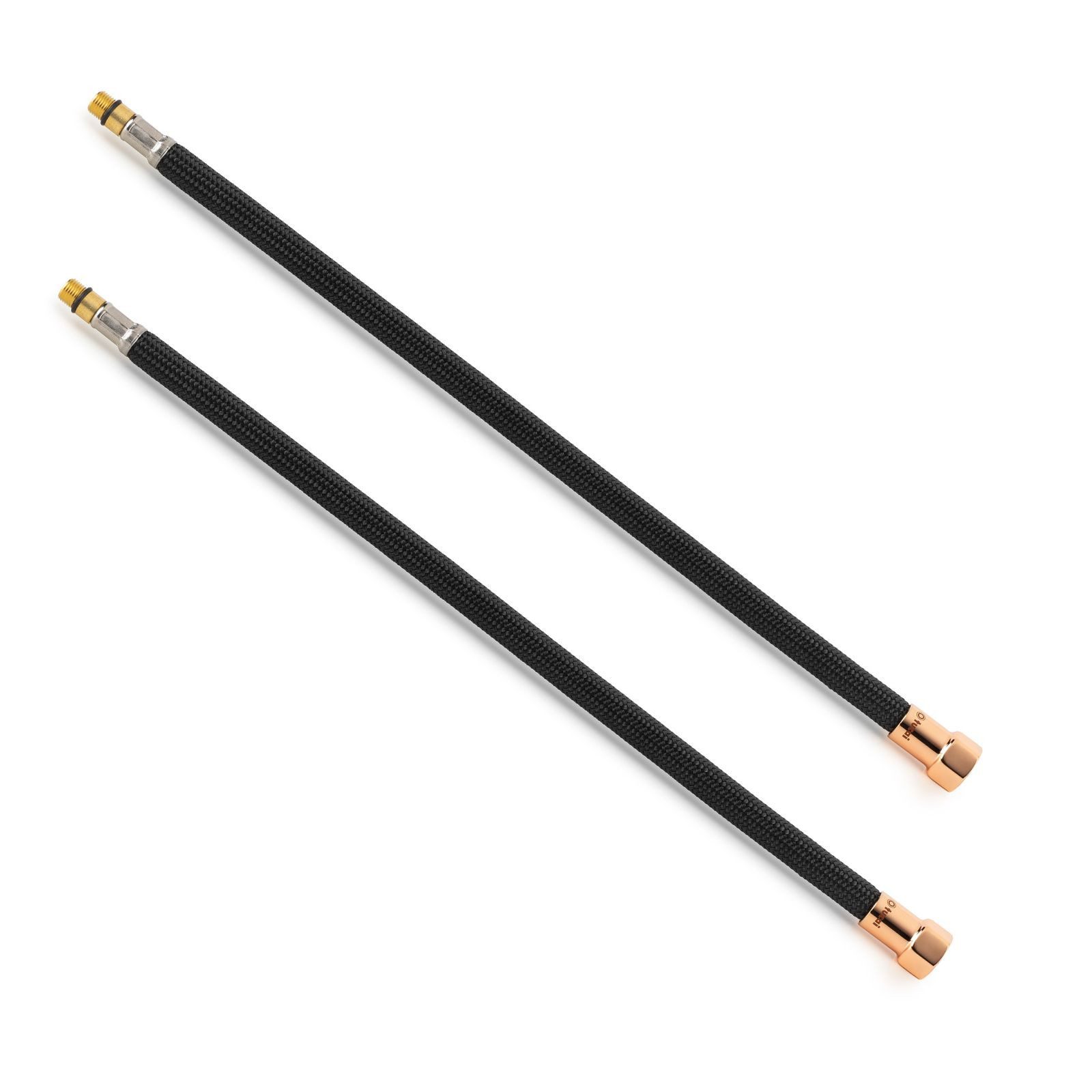 TUCAI Flexschlauch 2x Flexschlauch DN8 IG 3/8"-M10x1 400mm Schwarz & Rosegold