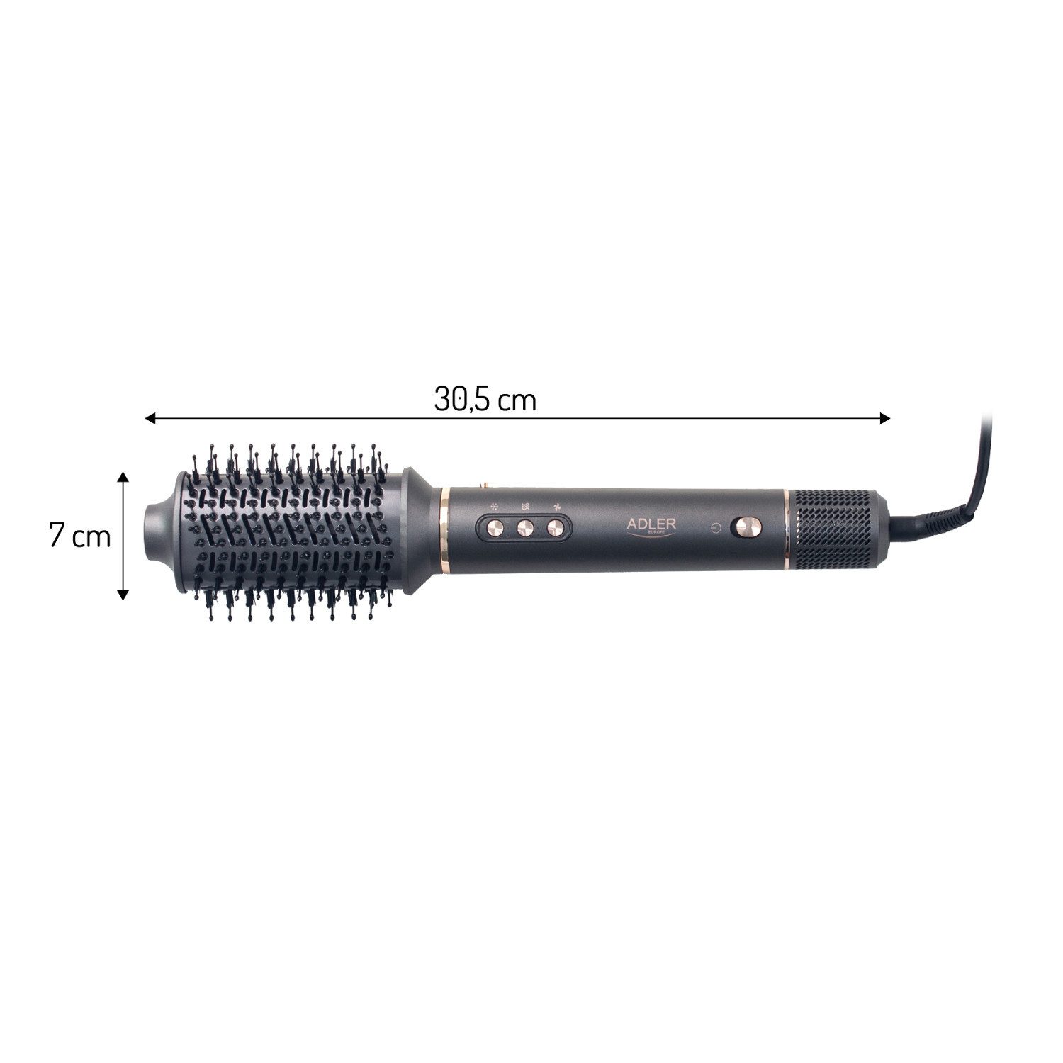 Adler Multihaarstyler AD 2030 7-in-1-Lockenstab und Föhn – 7 Aufsätze, Kaltluftfunktion, Reiseetui, Kabellänge: 1,8 Meter