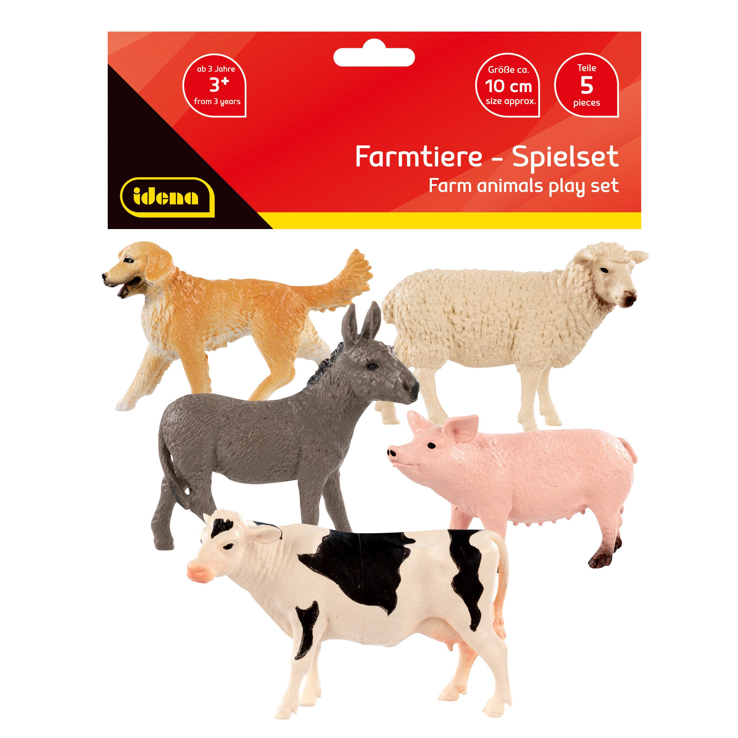 Idena Tierfigur Idena Figuren Set Farmtiere 10cm 5 Stück