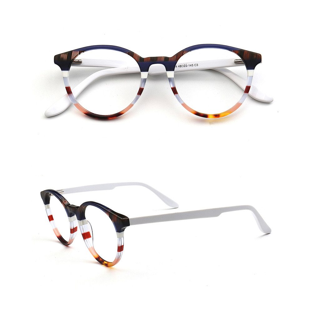 PACIEA Lesebrille Damen Herren Blaulichtfilter Rundrahmen Mehrfarbig Mode