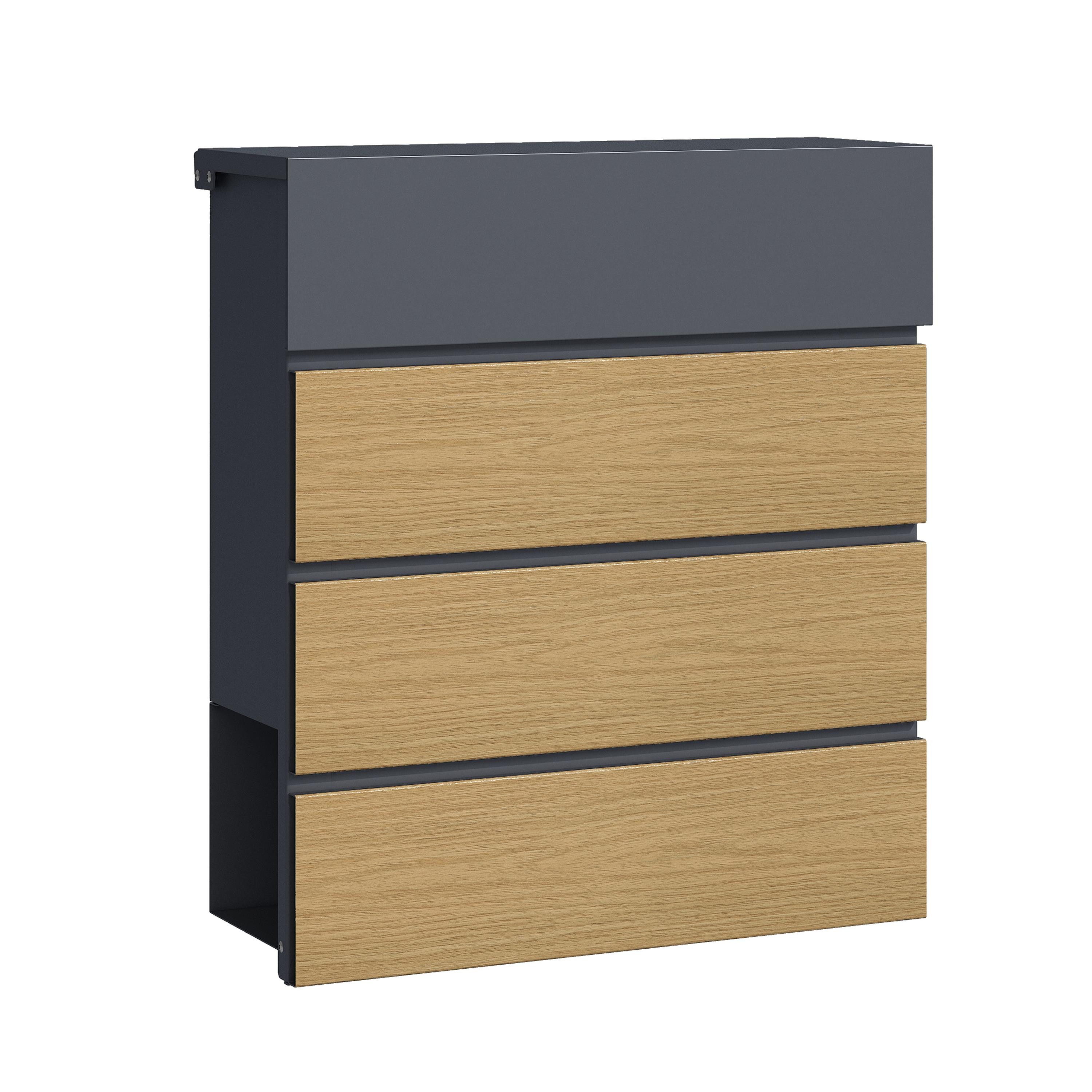 ESTEXO Briefkasten XL Design Postkasten Wandbriefkasten 2 Schlüssel verzinkt Soft Close