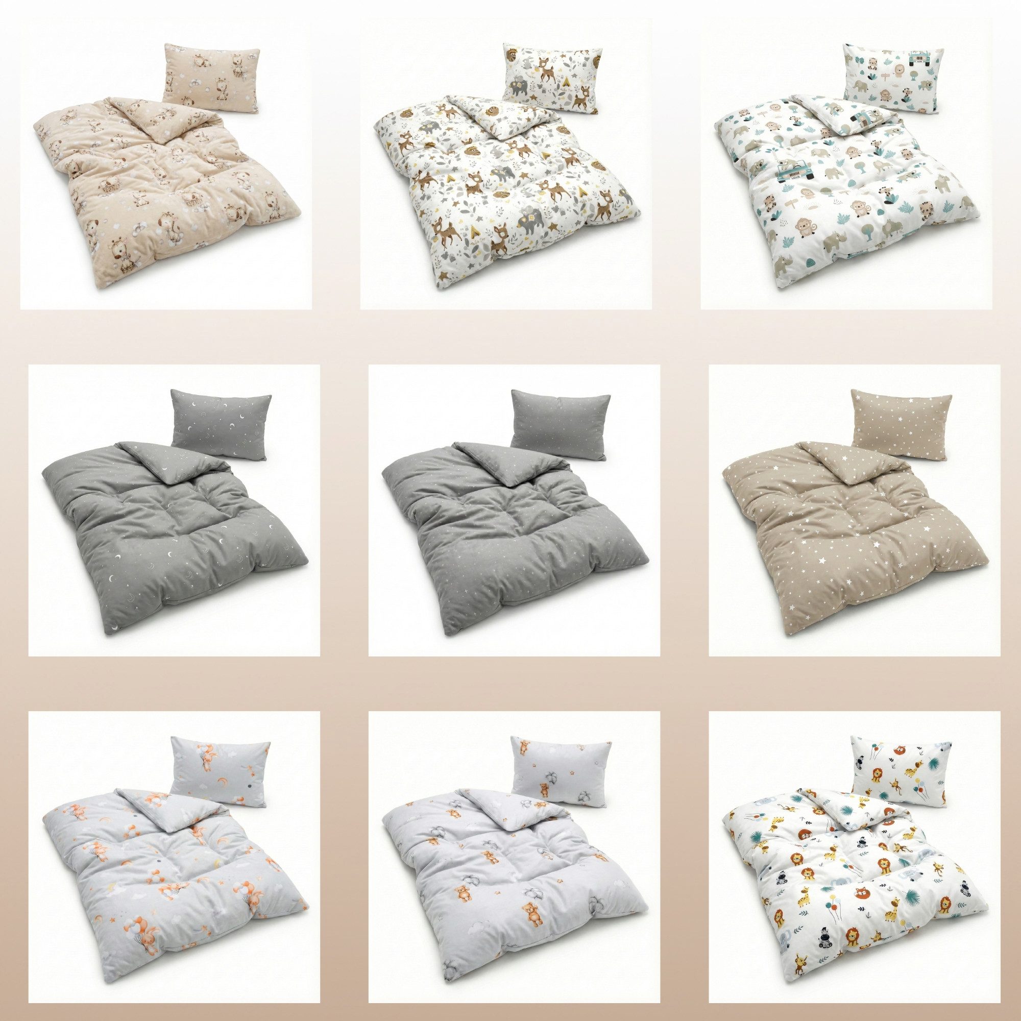 Totsy Baby Babybettwäsche Kinder Bettdecke ohne Bezug – Baby Decke und Kissen Set aus Baumwolle