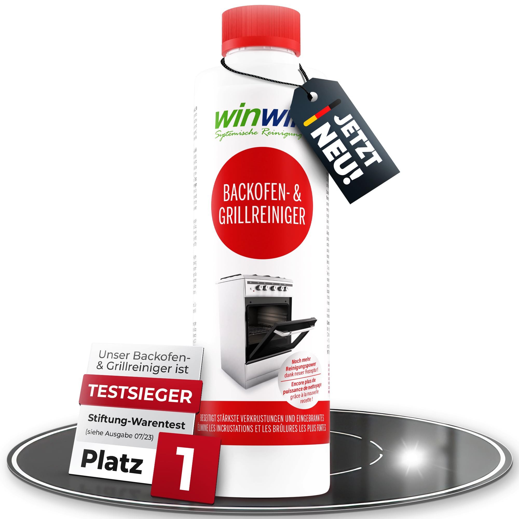 winwinCLEAN Backofenreiniger & Grillreiniger [Testsieger Stiftung Warentest] 500ml Backofenreiniger