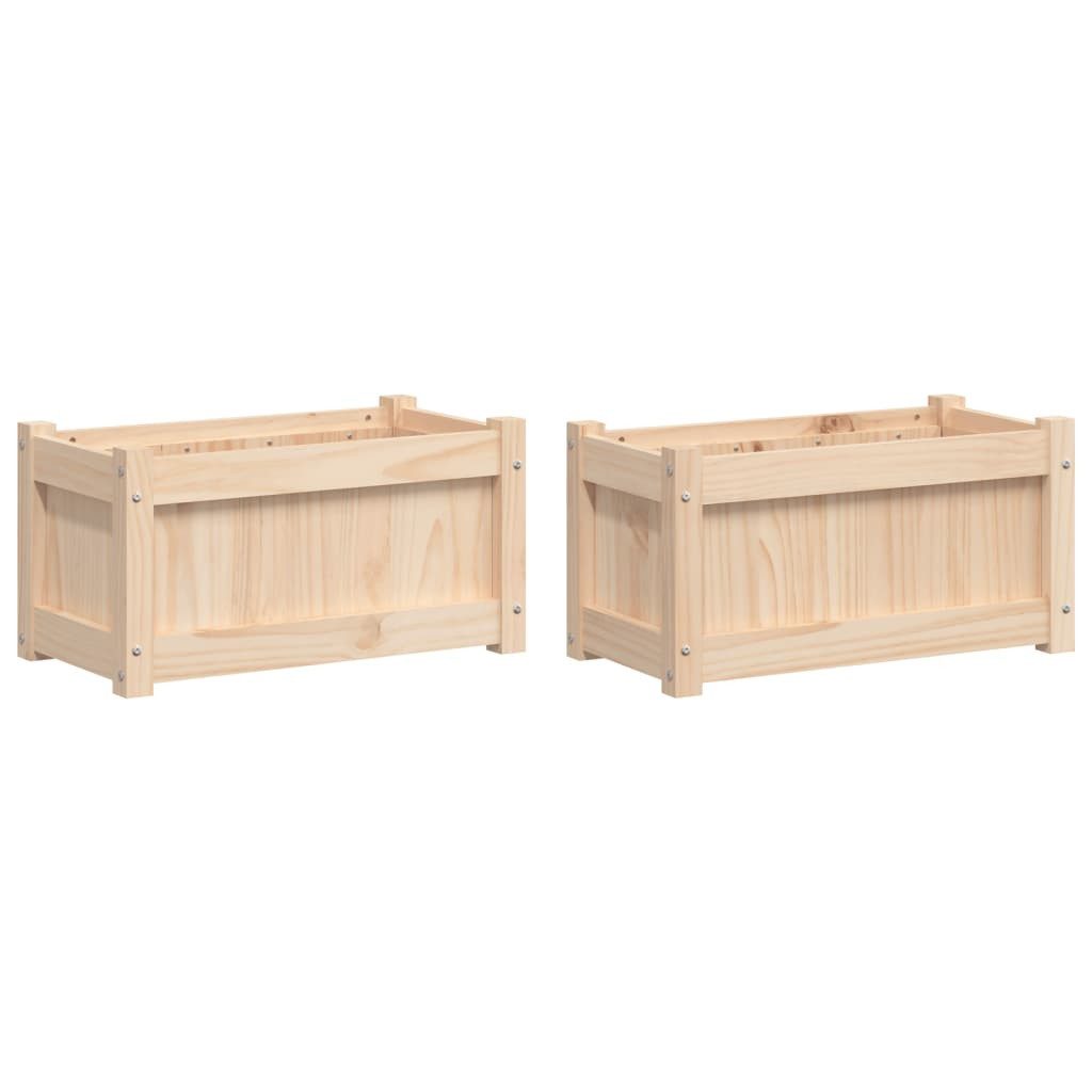 vidaXL Blumentopf Pflanzkübel 2 Stk. Massivholz günstig online kaufen