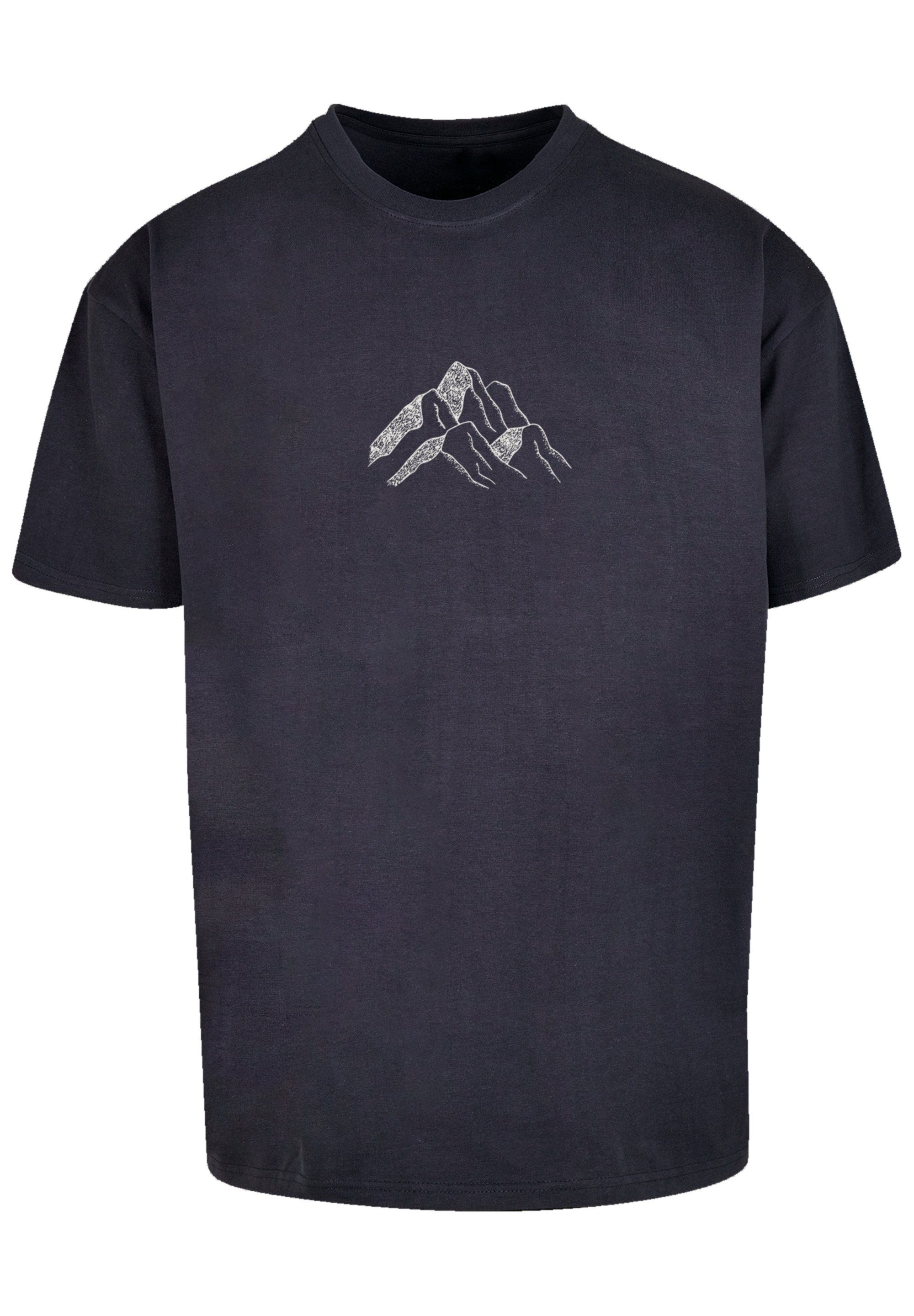 F4NT4STIC T-Shirt Print SIZE PLUS navy Mountain Berge