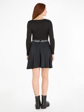 Calvin Klein Jeans Blusenkleid LOGO ELASTIC LS DRESS