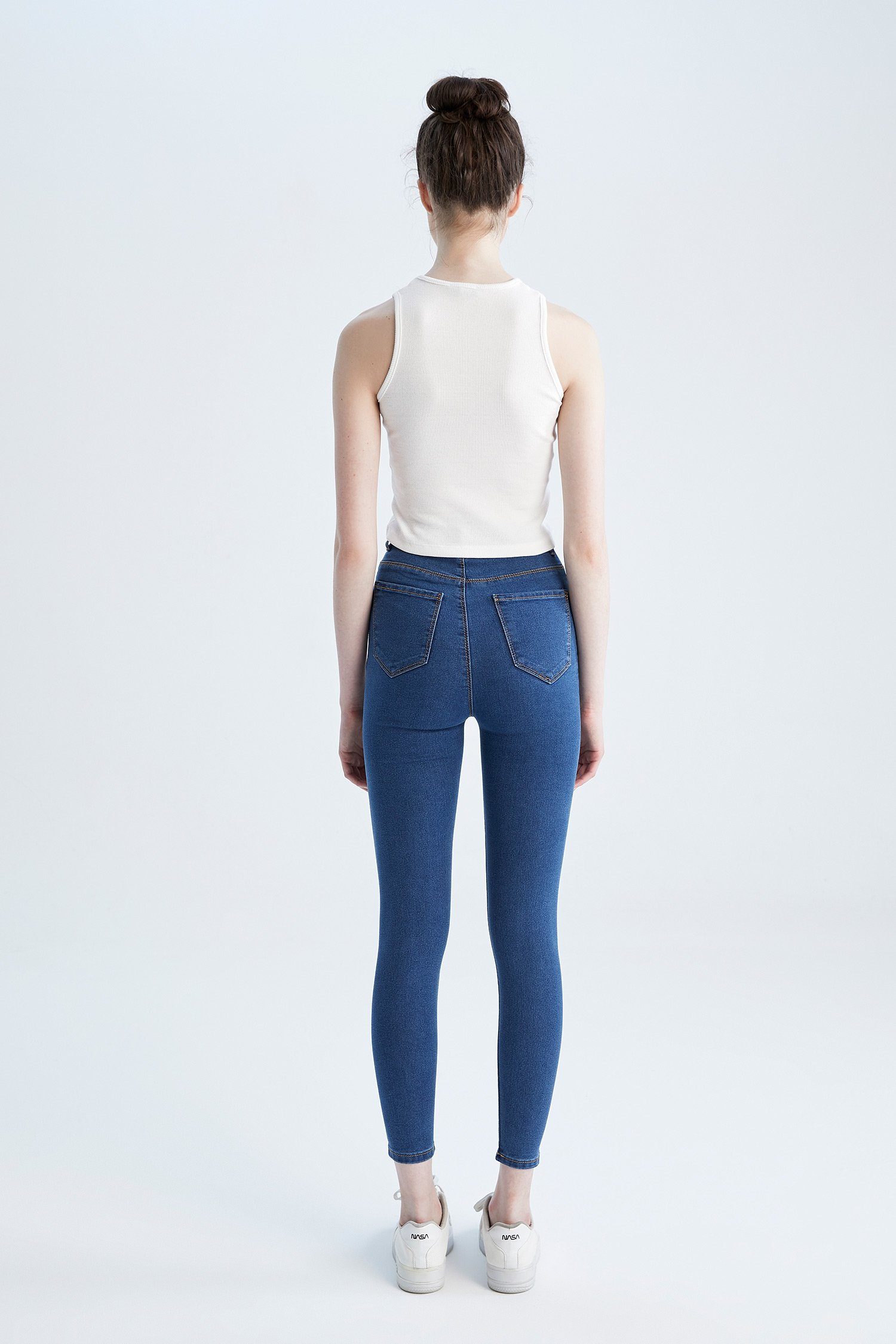 Skinny-fit-Jeans Skinny-fit-Jeans DeFacto Blau