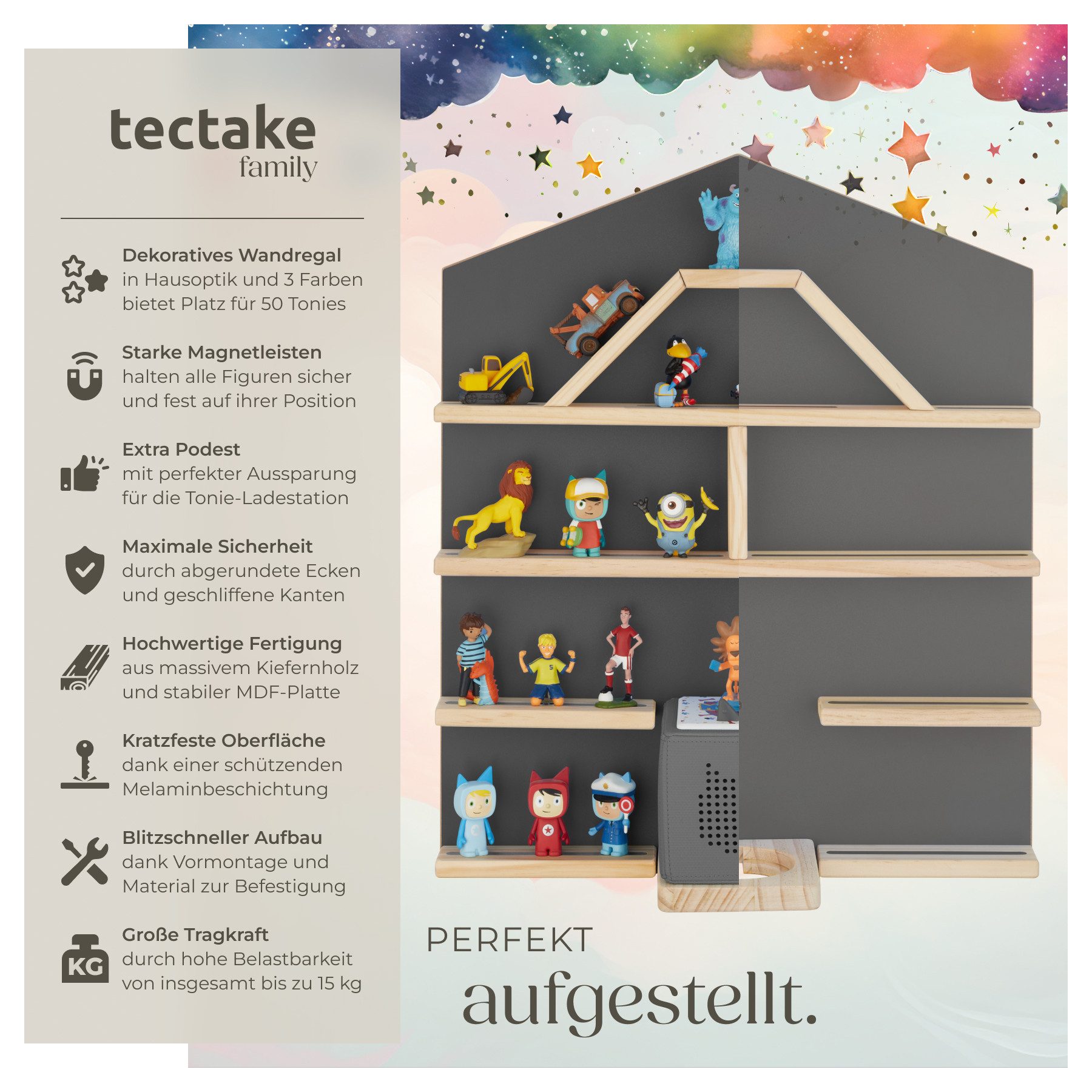 tectake Wandregal Hängeregal Mylittle Story für günstig online kaufen