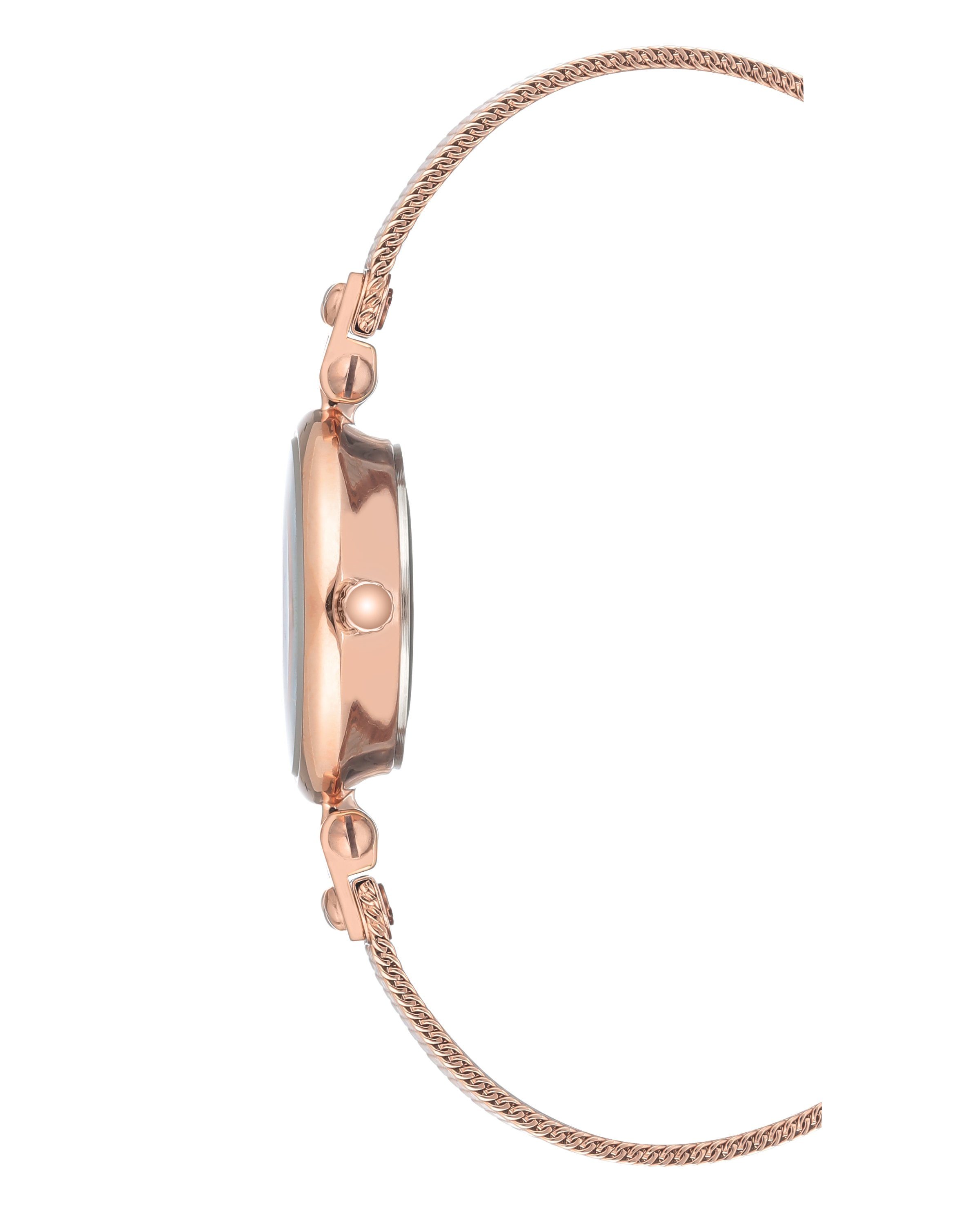 Quarzuhr Milanaise-Armband, Diamond und KLEIN AK/3002RGRG ANNE Diamant Trends echtem mit