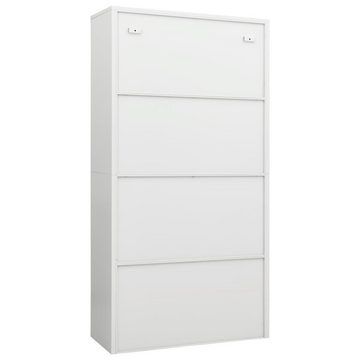 furnicato Aktenschrank Schließfachschrank Weiß 90x40x180 cm Stahl (1-St)