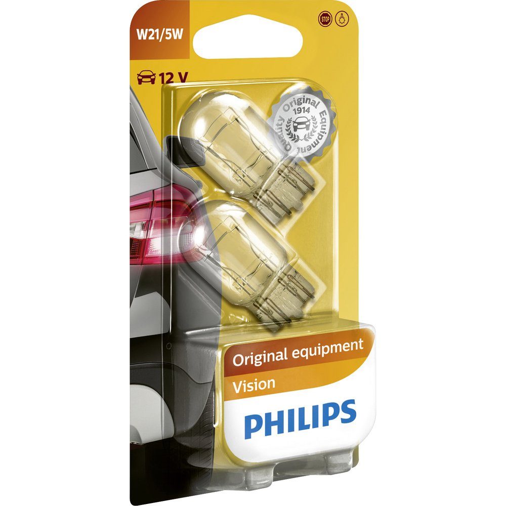 Philips KFZ-Ersatzleuchte 21/5 Signal Philips 12 V W21/5W W 12066B2 Vision Leuchtmittel