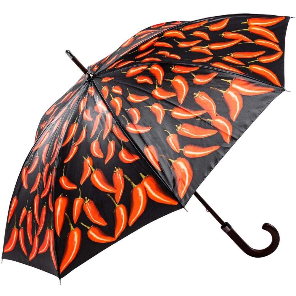 Stockregenschirm Regenschirm Motiv CHILI PEPPERS Holzstock