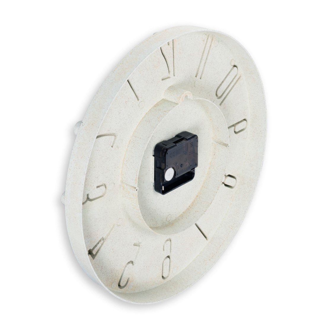 Hama Wanduhr Uhr "Korfu", Ø 30 cm, ohne Ticken, Beige (3D-Ziffern, geräuscharm)