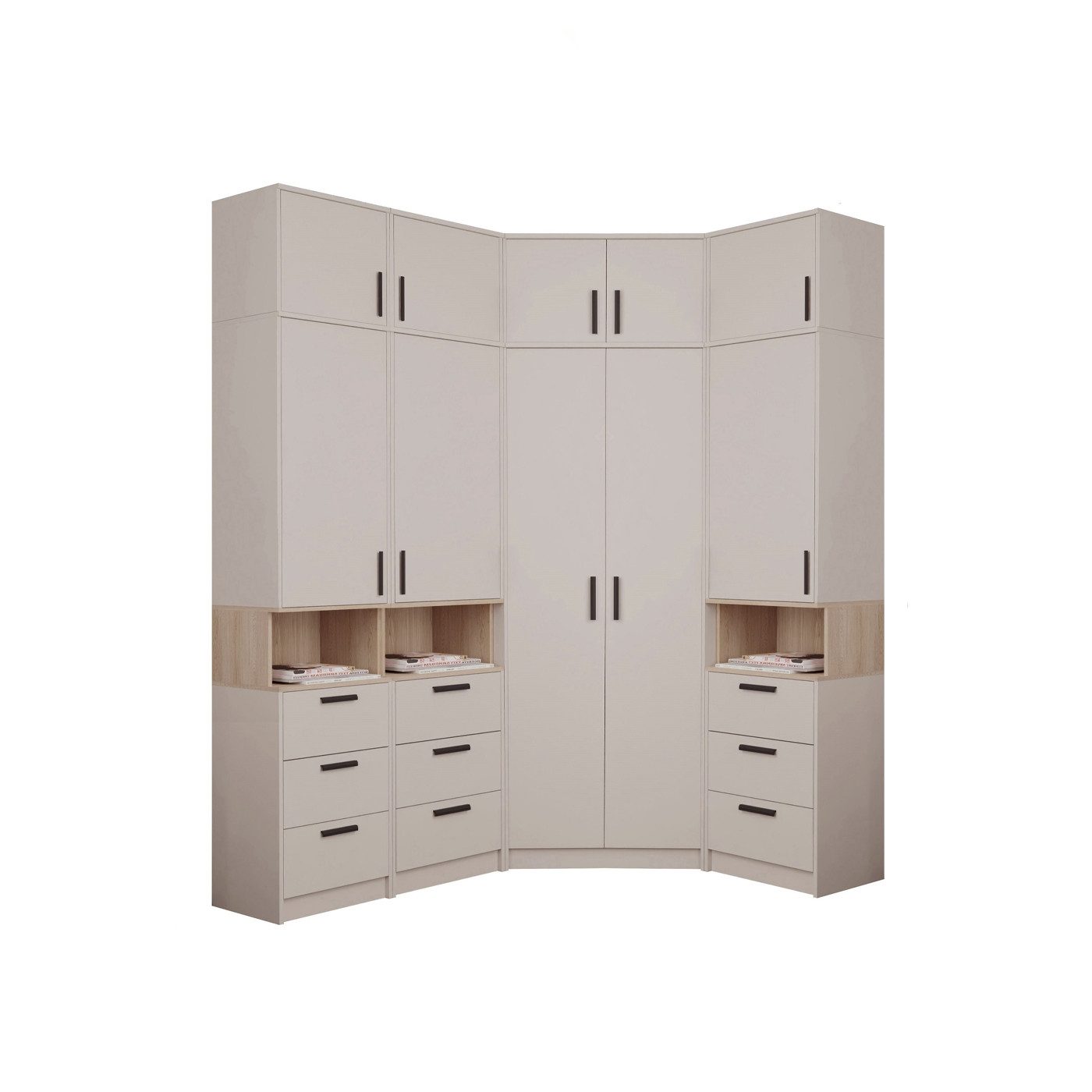 Schrank-Set Grant Set 34 Garderoben-Set, Mehrzweckschrank-Set Schlafzimmer