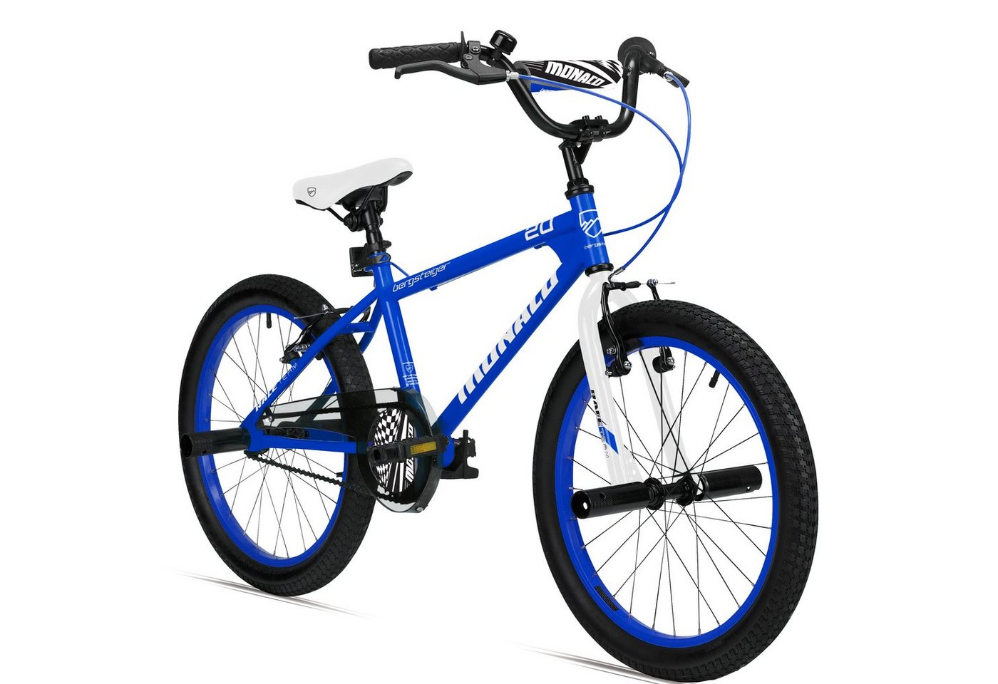 bergsteiger Kinderfahrrad Monaco 20 Zoll BMX, geeignet für 6 - 9 Jahre, Mädchen, Jungen, 1 Gang, V-Brakes